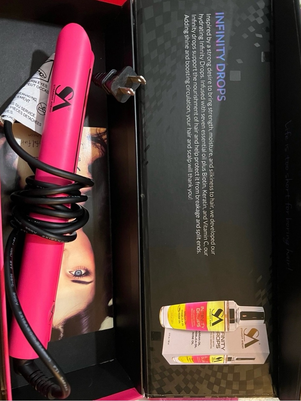 STRAIGHT AHEAD BIONIC PRO CERAMIC GOLD EDITION HAIR STRAIGHTER - Hot pink